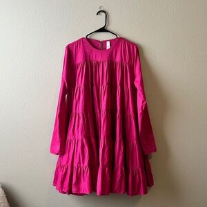 Merlette Soliman Tiered Minidress Dress Long Sleeve Small